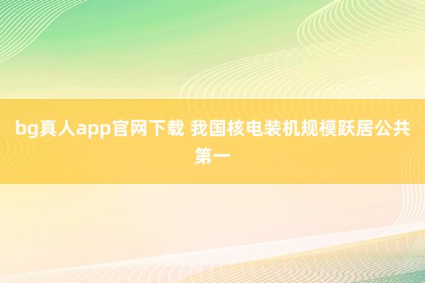 bg真人app官网下载 我国核电装机规模跃居公共第一