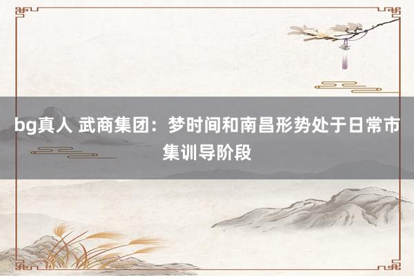 bg真人 武商集团：梦时间和南昌形势处于日常市集训导阶段