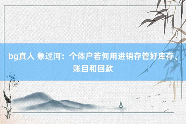 bg真人 象过河：个体户若何用进销存管好库存、账目和回款
