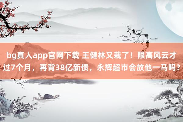 bg真人app官网下载 王健林又栽了！限高风云才过7个月，再背38亿新债，永辉超市会放他一马吗？